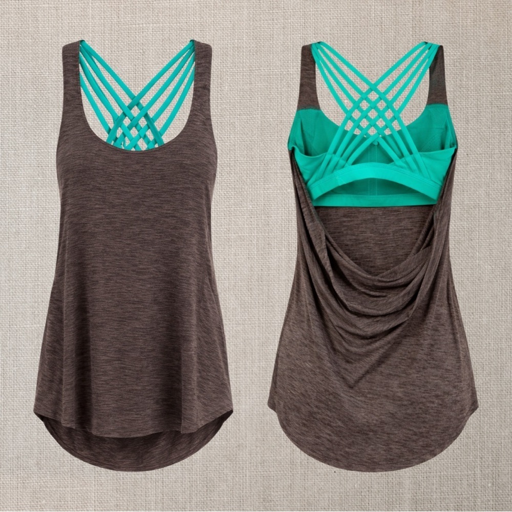 Lululemon Wild Tank Top - Heathered Slate/Bali Breeze